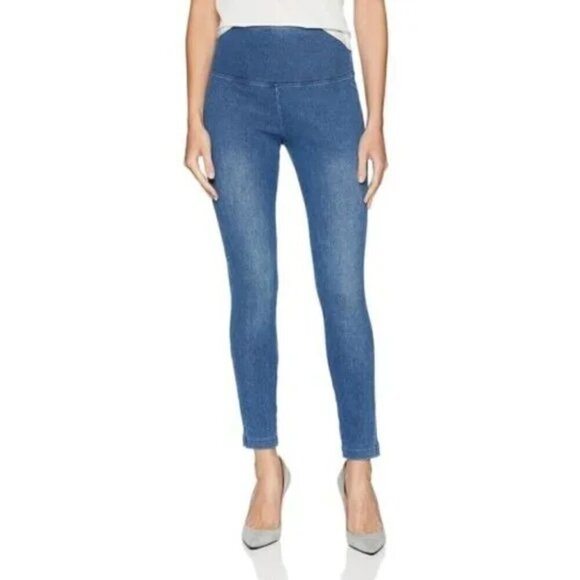 Lysse Tummy Control Mid Wash Denim Skinny Jean Legging Women's Size Small - Picture 1 of 16